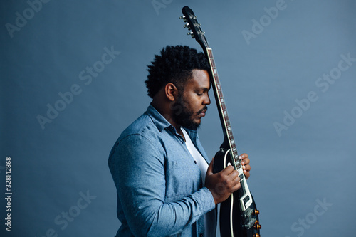 African American Guitarist photo