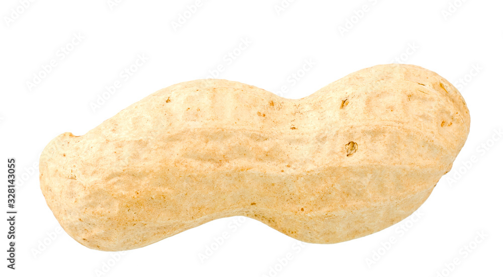Peanuts isolated on the white background Peanuts isolated on the white background