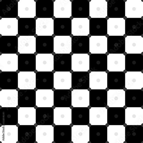 Black and white tiling seamless pattern. Gray colors gimmick for exciting an ordinary vector illustration. simply graphic design for any purpose.