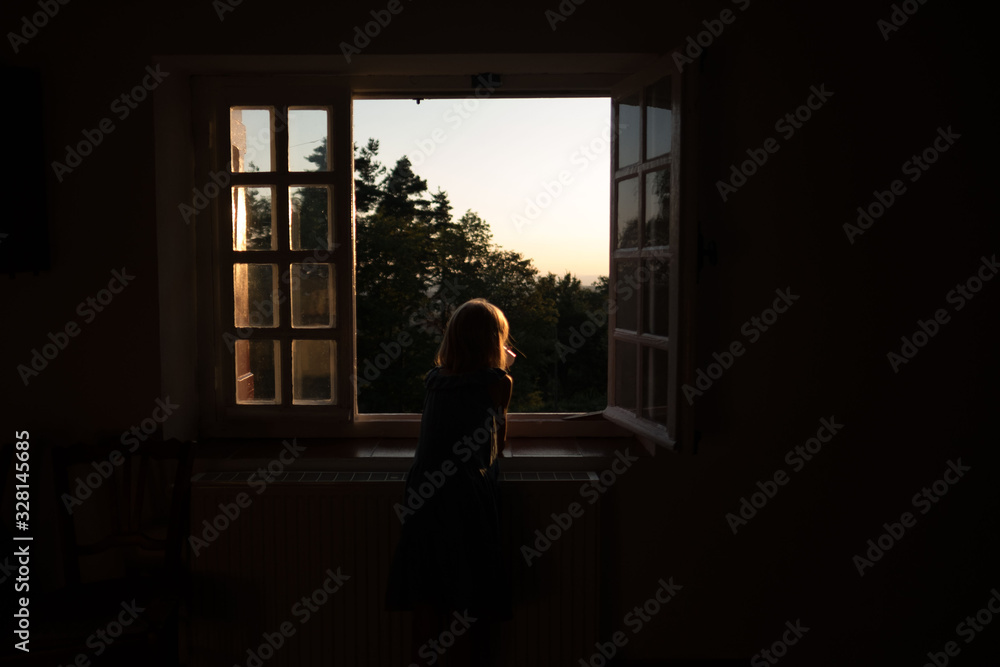 sunset in French window sunset in French window