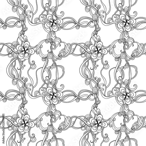 Vector seamless pattern with butterflies