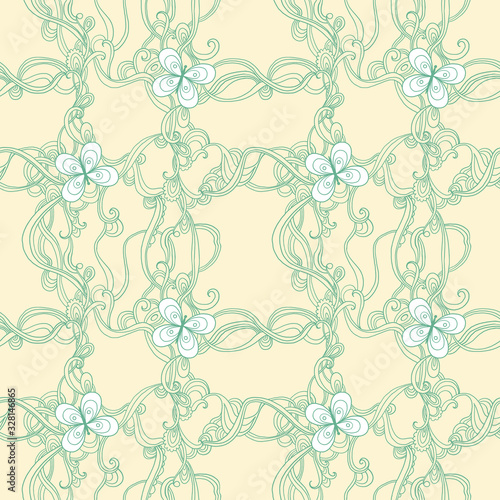 Vector seamless pattern with butterflies