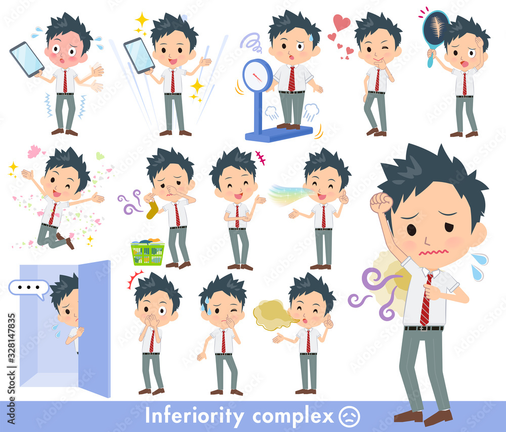 school boy White shirt necktie summer_complex school boy White shirt necktie summer_complex