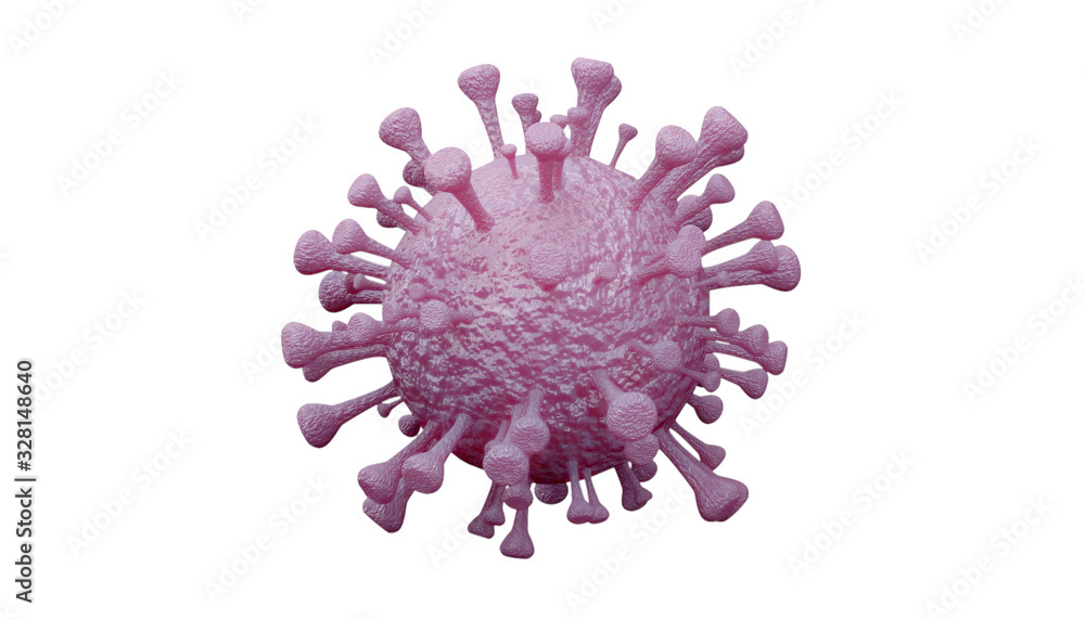 Fototapeta coronavirus name covid 19 isolated on white background - 3d rendering