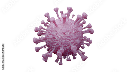 coronavirus name covid 19 isolated on white background - 3d rendering