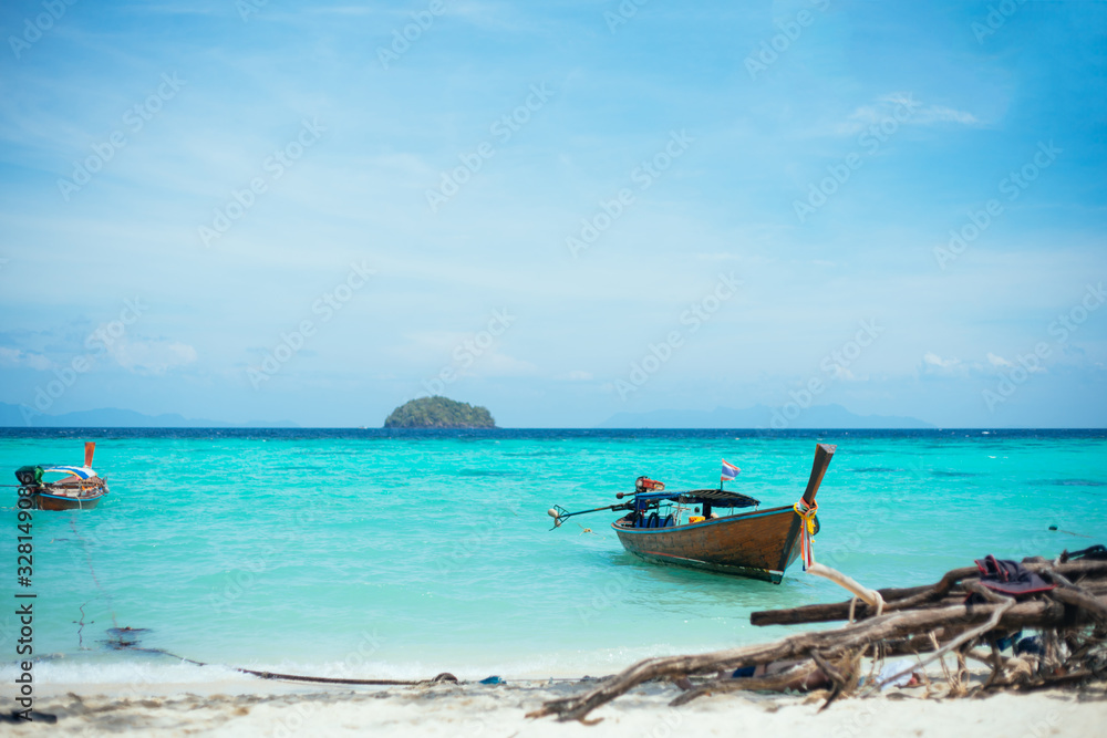 Beautiful Turquoise Beach at the Island in Thailand Beautiful Turquoise Beach at the Island in Thailand