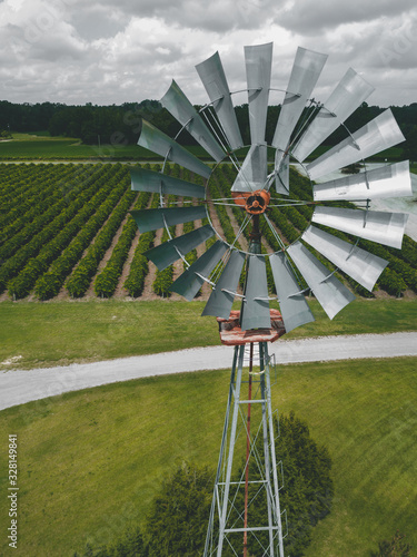windmill in a field