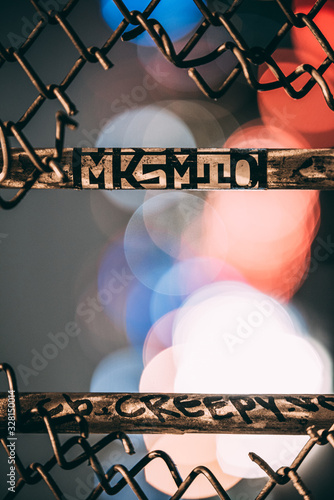 chain link bokeh
