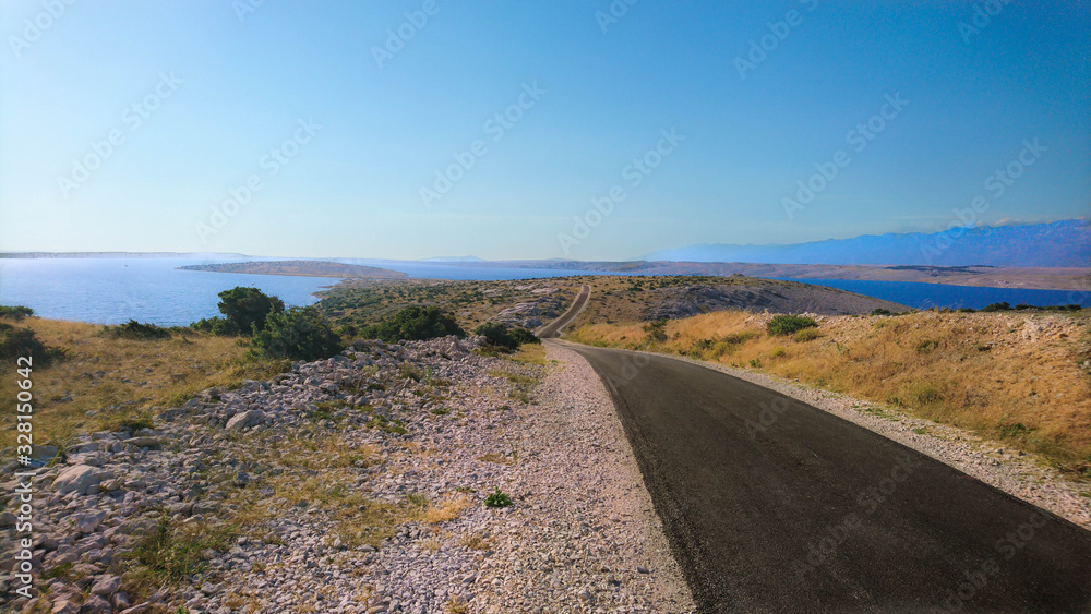 Winding road to hidden beach