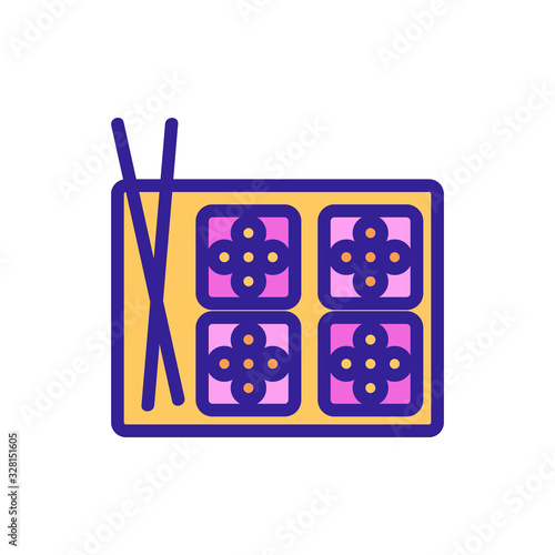 sushi, caviar icon vector. Thin line sign. Isolated contour symbol illustration