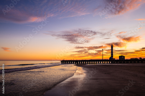 Tramonto sulla spiaggia del faro, tra Jesolo e Cavallino