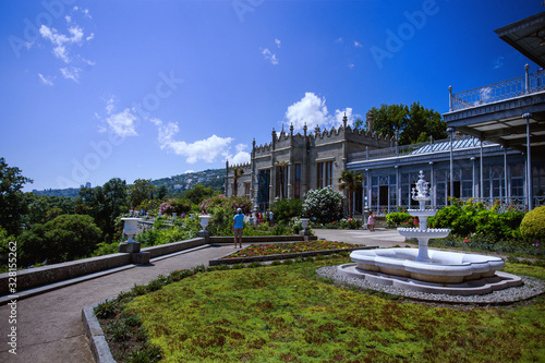 Vorontsov Palace and park in Crimea