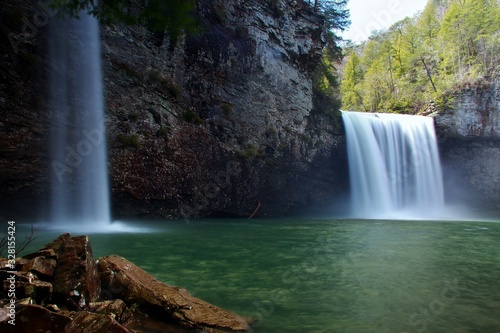 Cane creek falls & rockhouse falls at Fall creek falls state park Tennesse during early spring