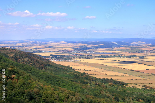 scenic view from the Kyffhaeuser monument to the Harz landscape photo