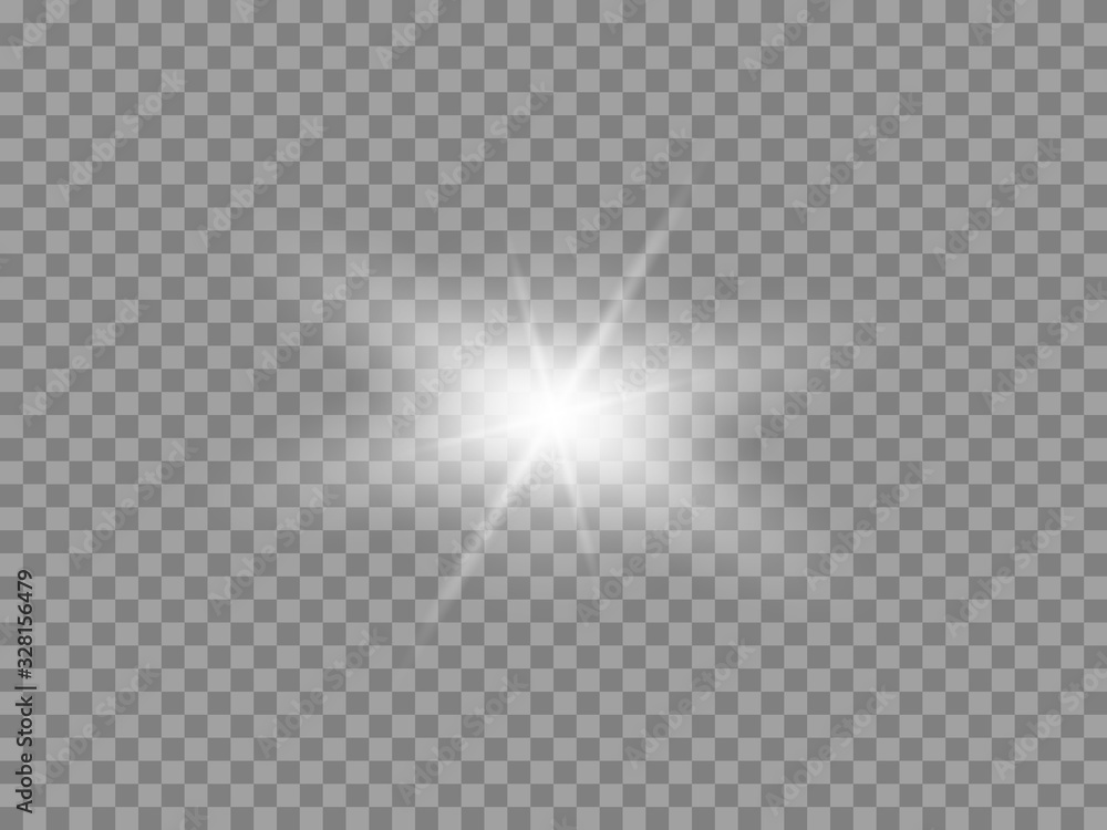 Vector Glowing Light Effect Shine Glare Flare Flash Illustration 