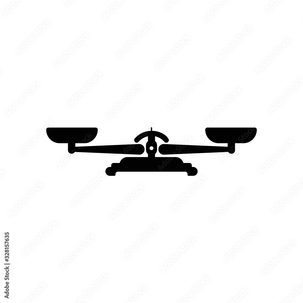 Black scales logo icons isolated on a white background. Scales, Flat design, vector illustration. Black scales logo icons isolated on a white background. Scales, Flat design, vector illustration.