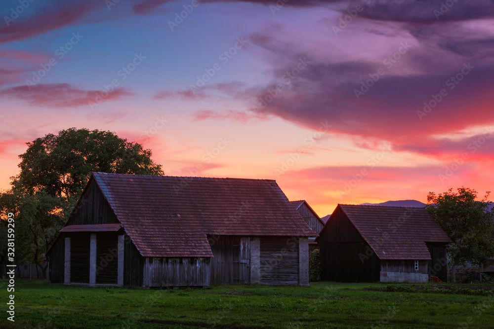 Traditional barns in Turiec region, central Slovakia. Traditional barns in Turiec region, central Slovakia.