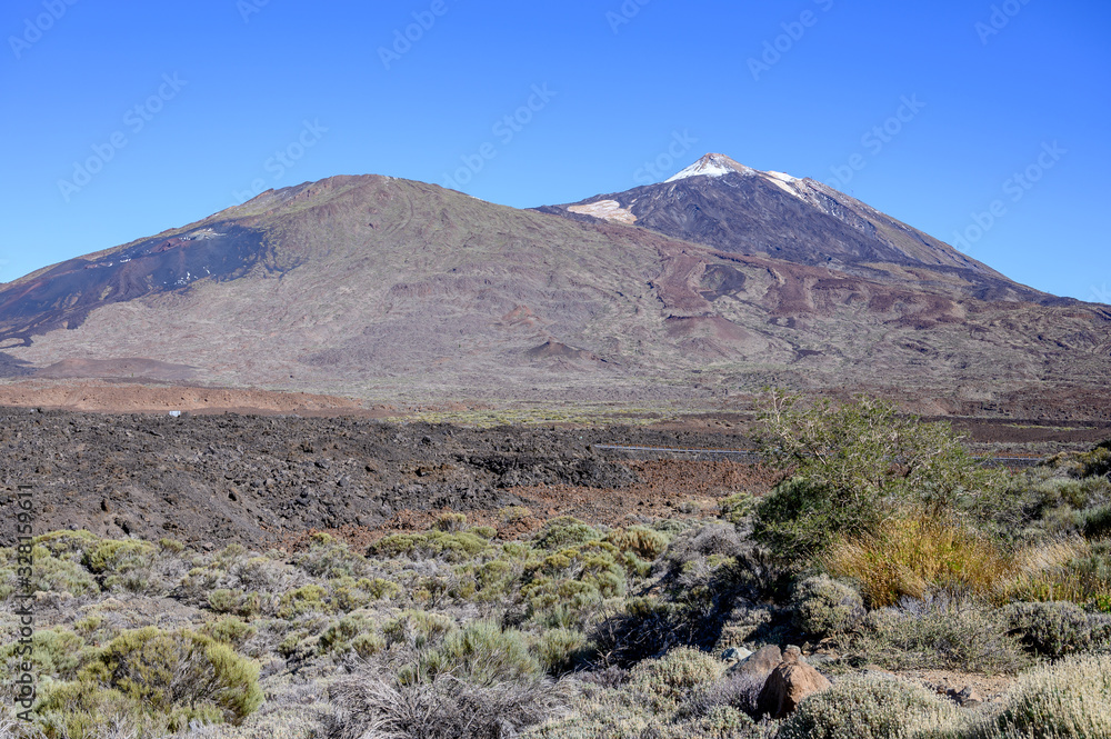 View on top of volcano Mount Teide on Tenerife island, Canary, Spain View on top of volcano Mount Teide on Tenerife island, Canary, Spain