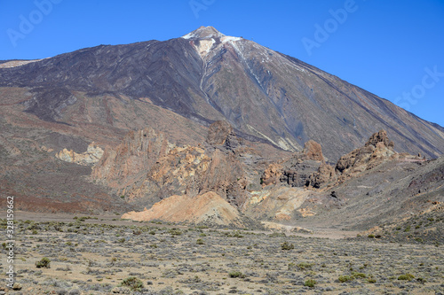 View on top of volcano Mount Teide on Tenerife island  Canary  Spain