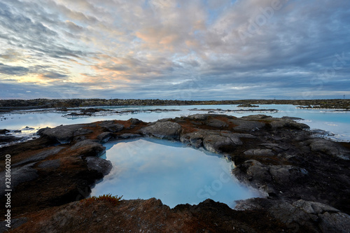 Wallpaper Mural Picturesque scenery of geothermal pool with desert volcanic terrain on island Torontodigital.ca