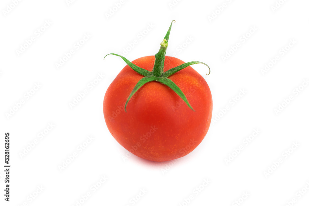 Ripe fresh organic tomato isolated on white background. Ripe fresh organic tomato isolated on white background.