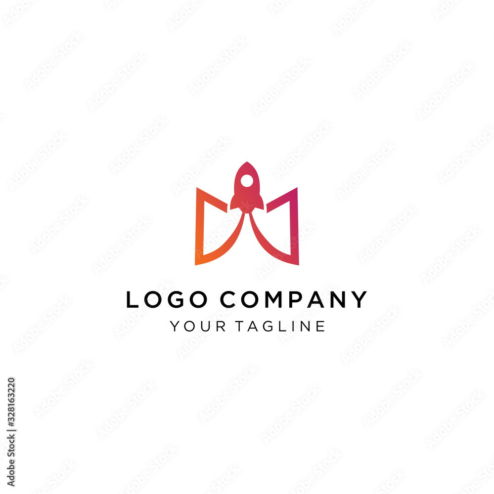 Letter M Rocket Logo Design, rocket logo vector design sign template, Idea logo design inspiration Letter M Rocket Logo Design, rocket logo vector design sign template, Idea logo design inspiration