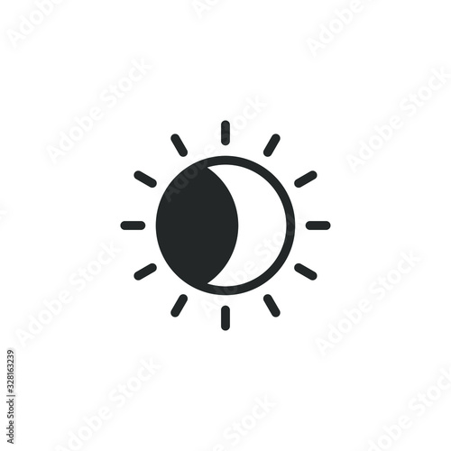 Phases of solar and lunar eclipse icon template color editable. sun or moon symbol vector sign isolated on white background illustration for graphic and web design.