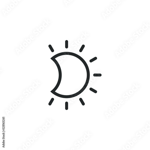 Phases of solar and lunar eclipse icon template color editable. sun or moon symbol vector sign isolated on white background illustration for graphic and web design.