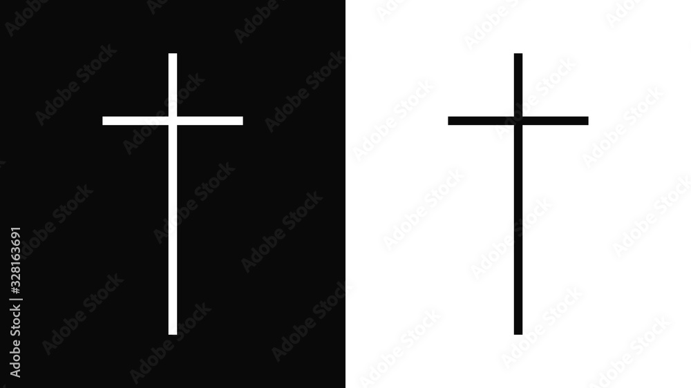 Christian cross. Religious icon. Conceptual Faith in God	