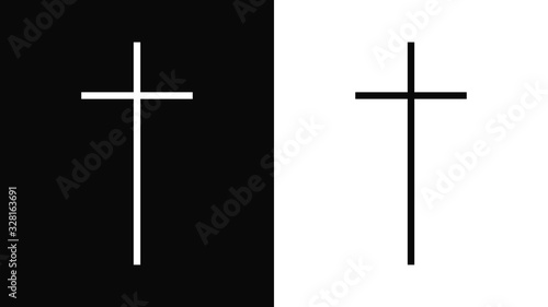 Christian cross. Religious icon. Conceptual Faith in God 