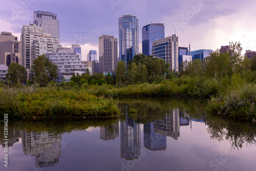 Calgary City on Water Reflections © Rita Petcu