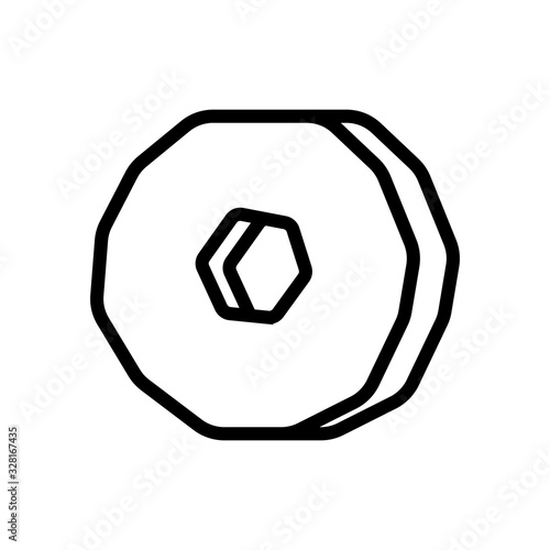 Fényképezés millstone icon vector