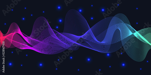 Modern colorful wave stripe...