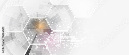 Technology data background, idea of global business solution