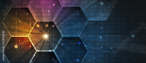 Technology data background, idea of global business solution