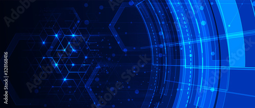 Technology data background, idea of global business solution