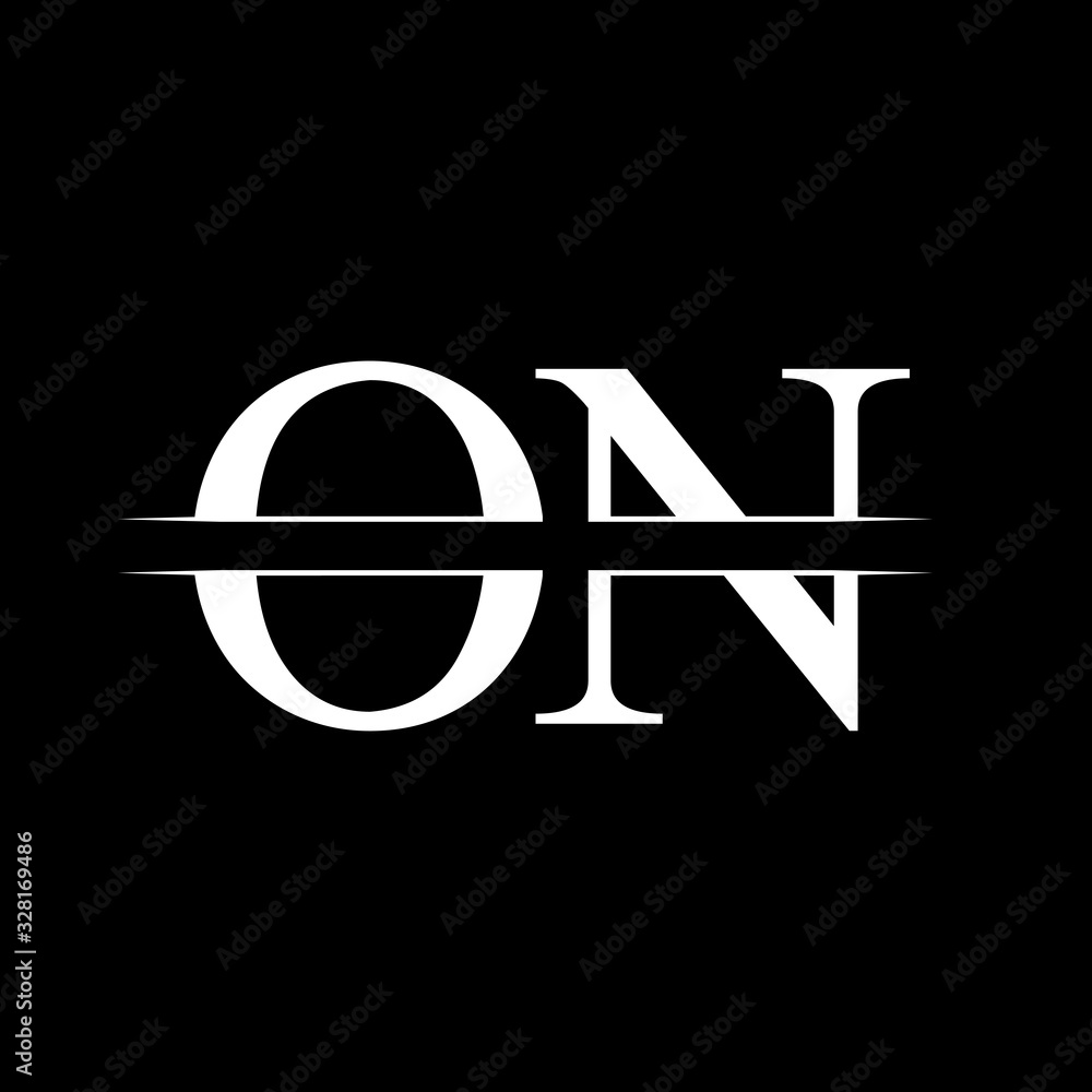 Initial Monogram Letter ON Logo Design Vector Template. ON Letter Logo Design Initial Monogram Letter ON Logo Design Vector Template. ON Letter Logo Design