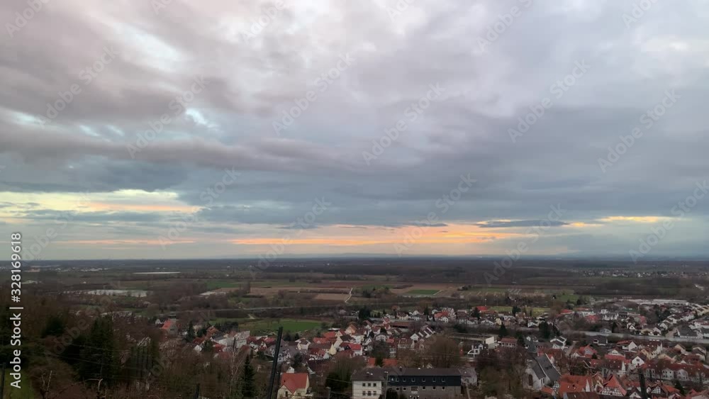 sunset over city germany hessentimelapse background sunset over city germany hessentimelapse background