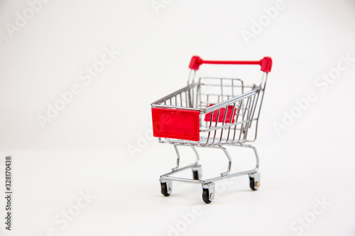 Shopping cart on a white background © Ceyhun