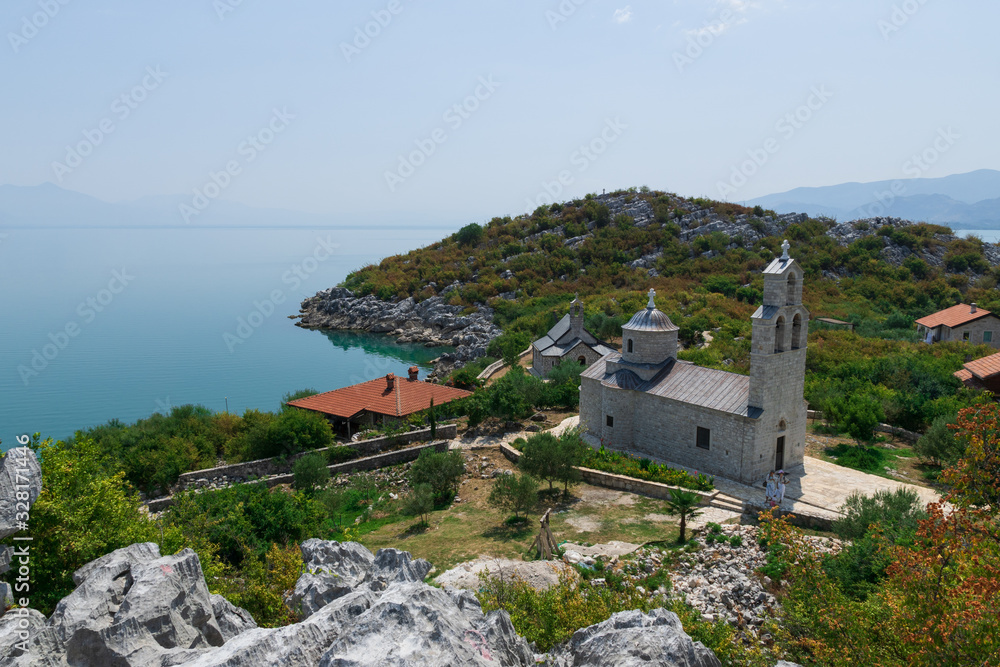 Female monastery Beska. Skadar lake. Murichi. Montenegro.