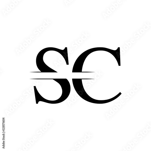 Initial Letter SC Logo Design Vector Template. SC Letter Logo Design