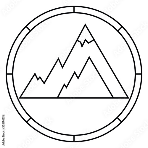 Free Download mountains logo. mountain theme icon - GFXLoad