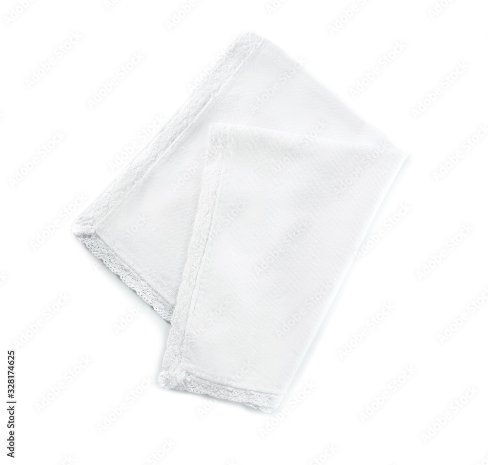 Clean napkin on white background Clean napkin on white background