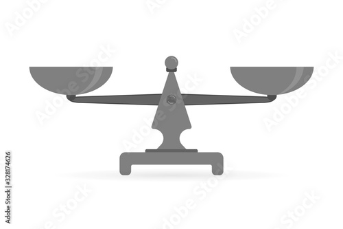 Vector scales Icon, isolated on a white bacground. Vector illustration.