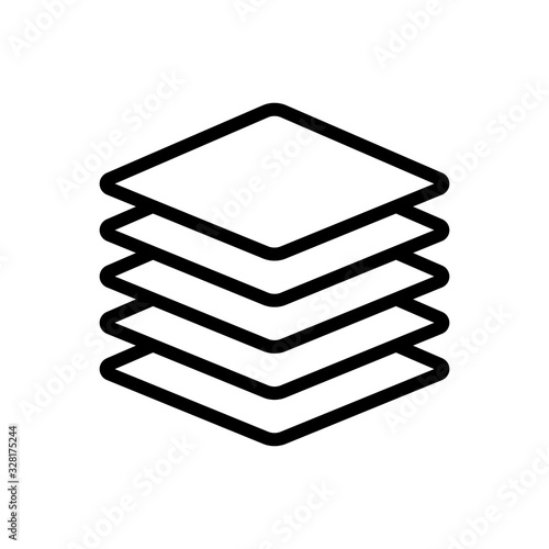 paper napkin vector icon. Thin line sign. Isolated contour symbol illustration