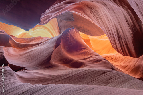 Antelope Canyon near grand Canyon - background and travel concept