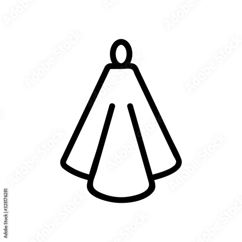 paper napkin vector icon. Thin line sign. Isolated contour symbol illustration