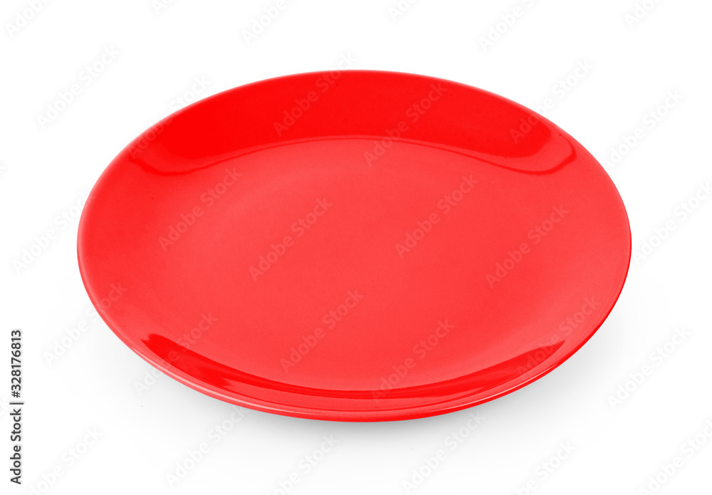 empty plate on white background empty plate on white background