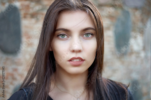 Beautiful girl face portrait - close up © paultarasenko