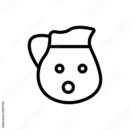 Delicious lemonade fresh vector icon. Thin line sign. Isolated contour symbol illustration